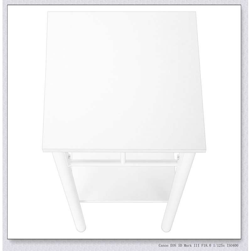 Table d'appoint moderne à 2 niveaux avec rangement, parfaite pour le salon et la chambre à coucher, design contemporain, finition stratifiée