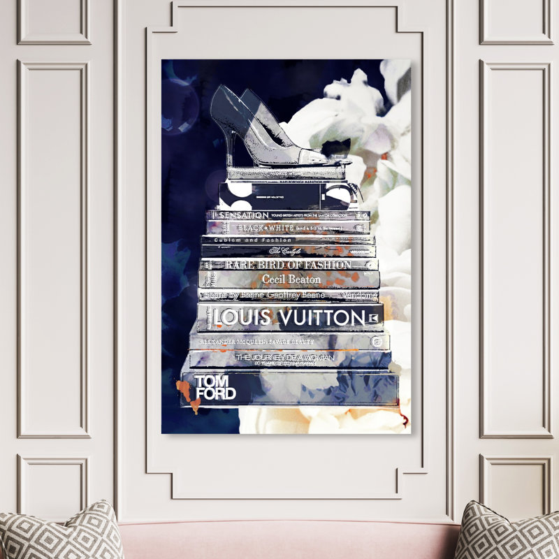 Pensées bleues profondes - Impression sur toile, Toile tendue, H 30 po x l 20 po