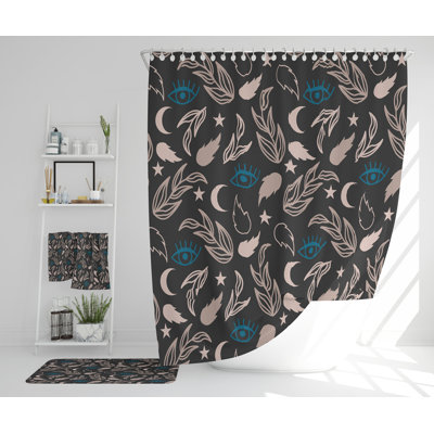 Nathena Polyester Shower Curtain Set