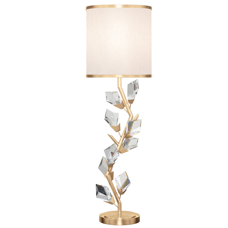 Foret Metal Table Lamp, White, Gold