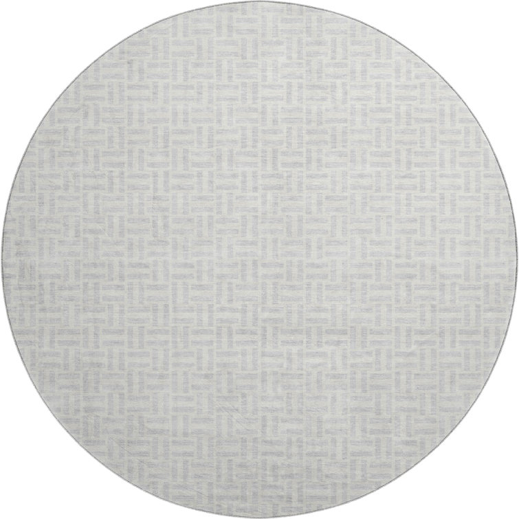 Premium Machine Washable Prisco Silver Rug