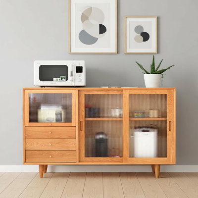 Buffet de rangement minimaliste en bois massif