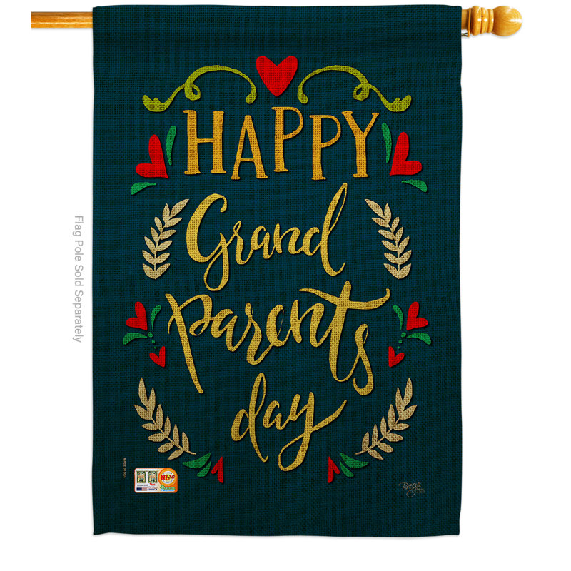 Grand-mère en polyester à 2 faces 40 x 28 po drapeau pour la maison