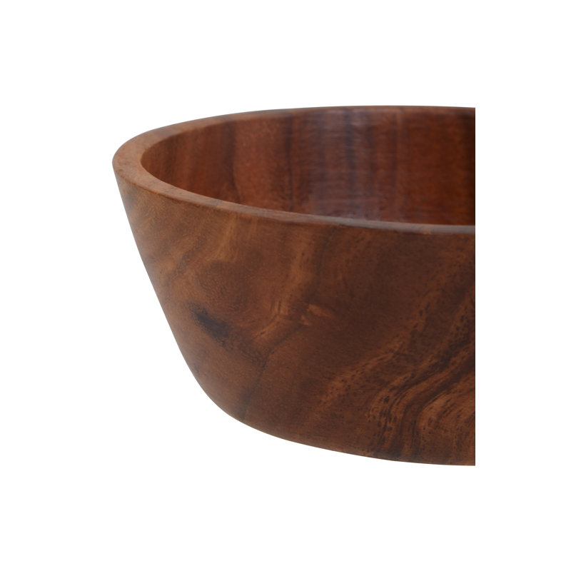 Acacia Solid Wood Decorative Bowl, 5cm H x 15cm w x 15cm D