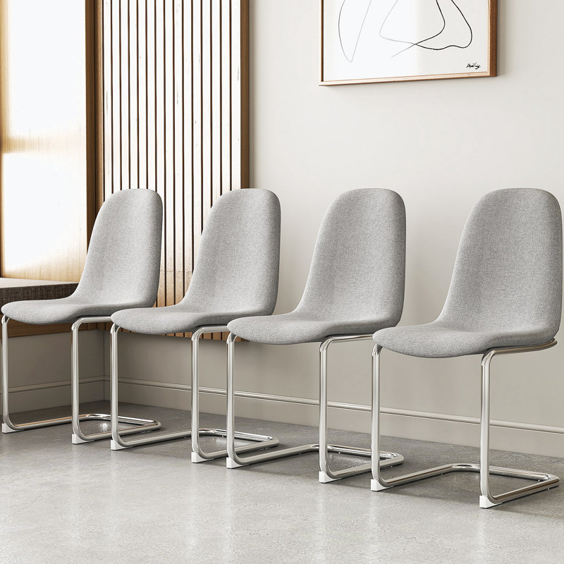 Chaise d'appoint de 15,36 po de largeur, Mélange de lin gris clair