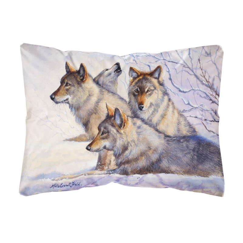 Coussin décoratif intérieur / extérieur Scheinman Wolves par Mollie Field