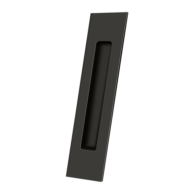 Poignée affleurante, rectangulaire, HD, 10 po x 2 1/4 po x 1/2 po, laiton massif bronze huilé, Bronze huilé, bronze