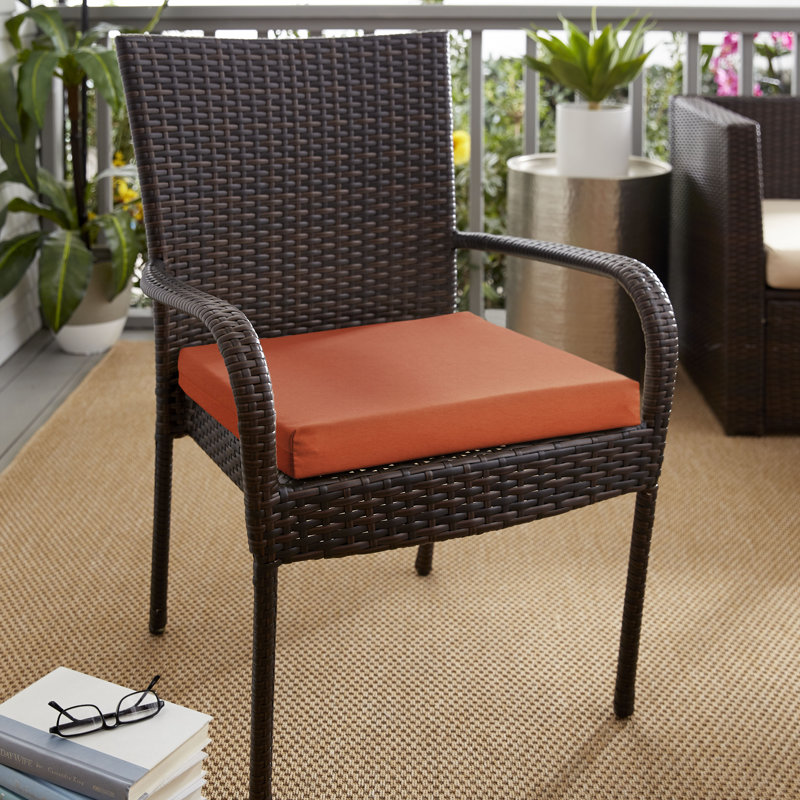 Outdoor 2.5'' Dining Chair Seat Cushion, 2.5" H x 20" W x 20" D, Blue