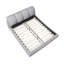 Très grand lit plateforme tapissier très grand avec dossier rembourré surdimensionné et structure en bois massif convenant à plusieurs hauteurs de matelas, gris-481308548-481308547