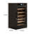 Freestanding Red Oak Wine Cabinet with Embraco Compressor, Humidity Control & UV Glass Door