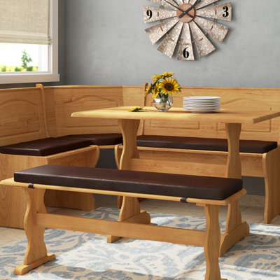 Jiles Pine Solid Wood Solid Wood Top Trestle Dining Set
