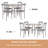 Kasandra 4 - Person Four Leg Dining Set, 5 Piece Dining Table Set for 4, Round Kitchen Table and 4 Metal Dining Chairs with Faux Leather Seats, Small Space Table Set for Kitchen, Dining Room, Breakfast Nook, Apartment-1239126593