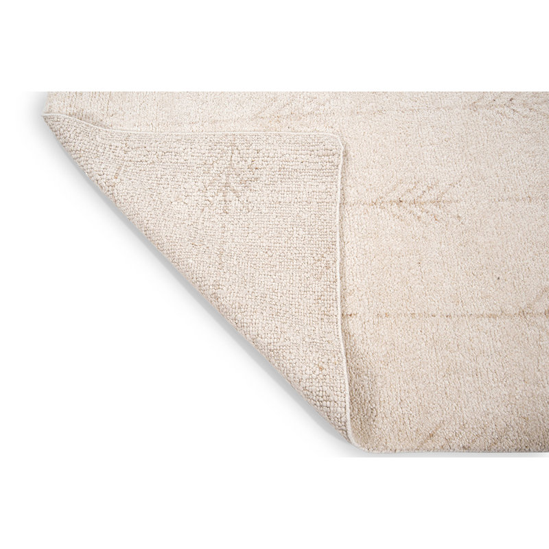 Wool Oriental Area Rug in Ivory, Rectangle 8' x 10'