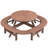 Round Picnic Set with Built-in Stool