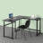 Ferrill L-Shaped Metal Base Writing Desk