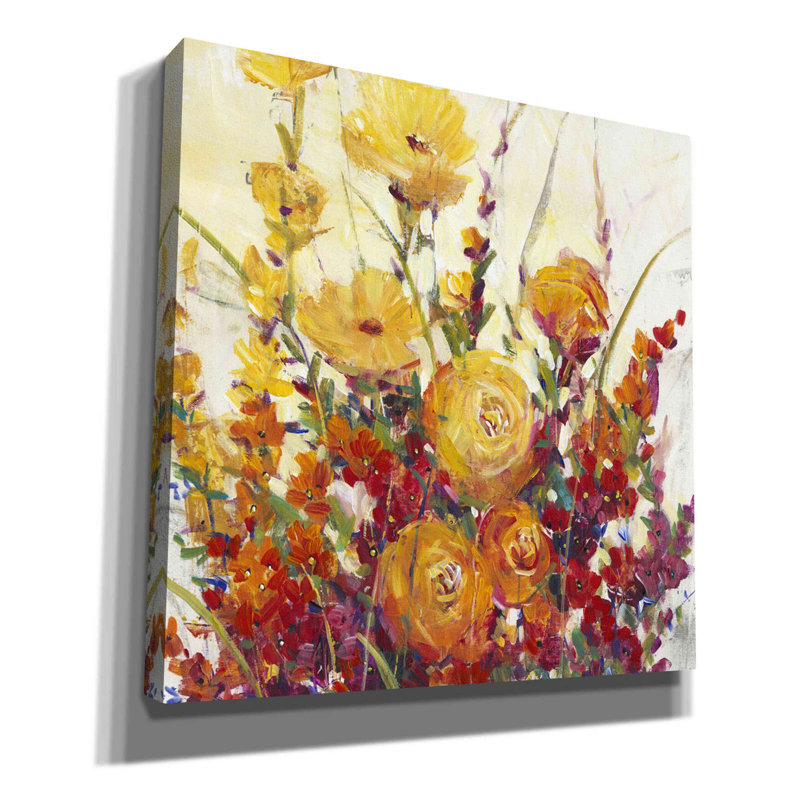 «Mixed Bouquet I» par Tim O'toole, art mural sur toile, H 18 po x l 18 po x P 0,75 po