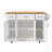 Large Kitchen Island With Drop Leaf, Rolling Cart On 4 Wheels, Ample Storage, And Embossed Texture For Modern Kitchens And Dining Rooms-2135498782