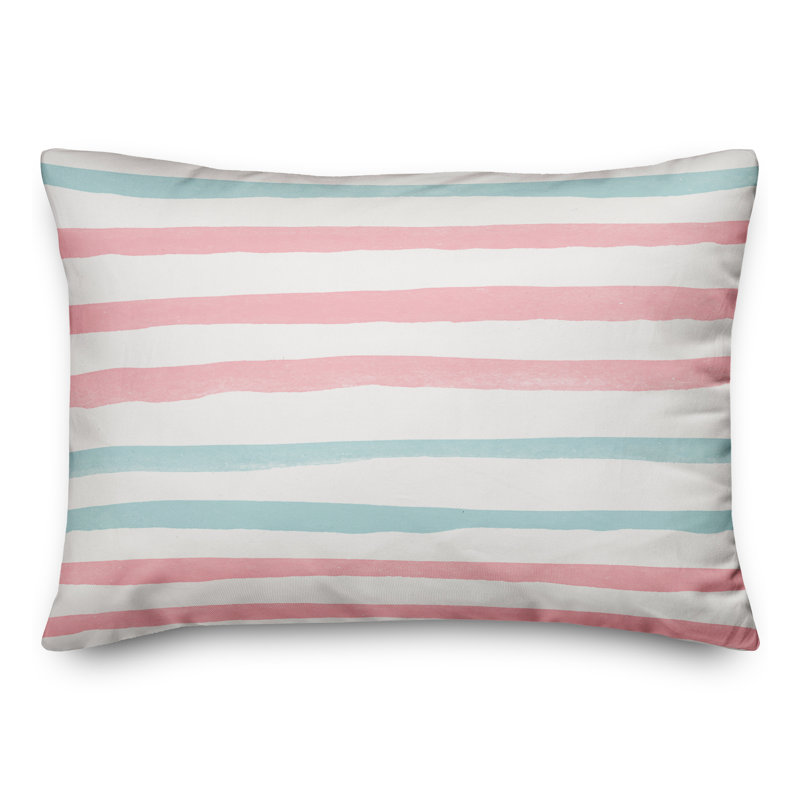 Coussin lombaire à rayures aquarelle 