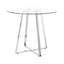 Round Glass Top Metal Base Dining Table
