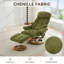Fauteuil inclinable ergonomique avec massage, chauffage, pivotant à 360 ° et dossier réglable-1524368798