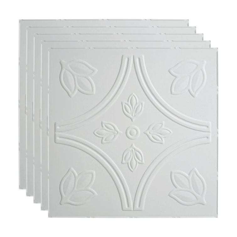 Traditional 24'' L x 24'' W Textured Vinyl Drop-In Ceiling Tile