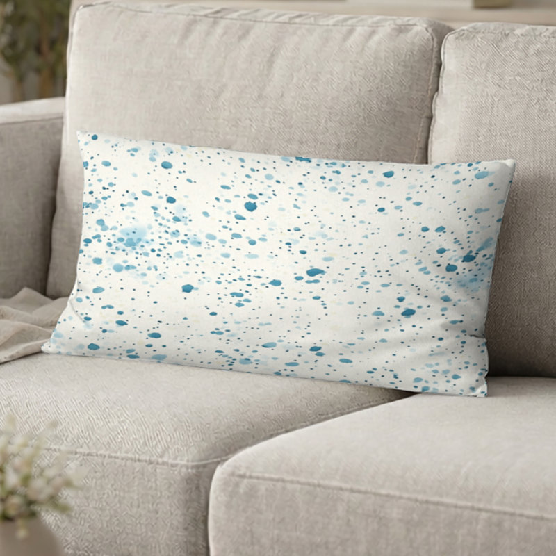Coussin décoratif abstrait Abstract Dash Flow Skyivory, H 12 po x l 20 po