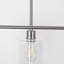 Alorie 3 - Light Brushed Nickel Kitchen Island Pendant with Glass Shade