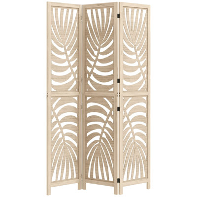 47.2 " W x 66.9 " H 3 - Panel Solid Wood Folding Room Divider