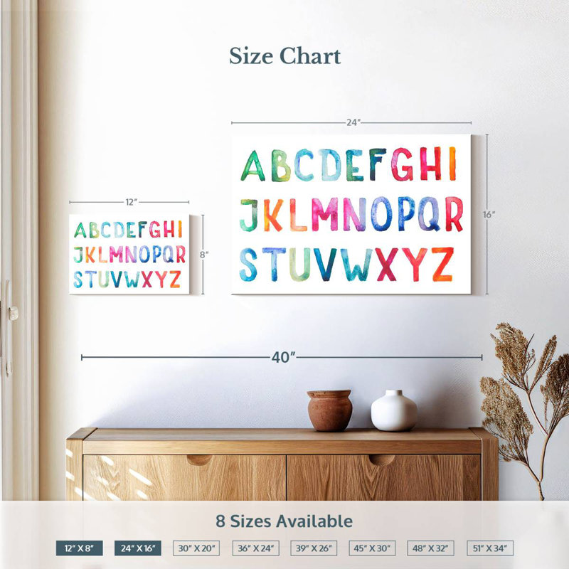 Alphabet, H 16 po x l 24 po
