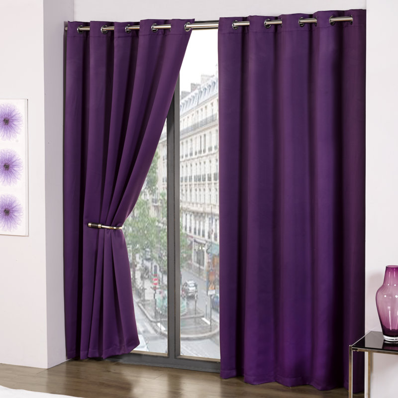 Lloyd Harbor Blackout Curtain Pair, Red, 168 W x 137 D cm