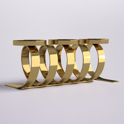 Bougeoir de table en acier inoxydable