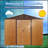 8Ft X 10Ft Outdoor Metal Storage Shed With Metal Foundation,Coffee-119458136-119458134