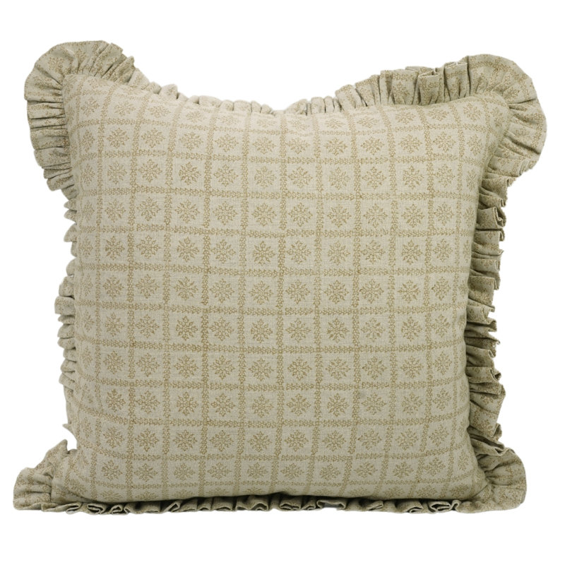 Housse de coussin en lin à motif floral Fabcline, H 20 po x l 12 po
