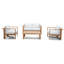 Ando 4 Piece Teak Sofa Seating Group with Sunbrella Cushions-2145255852