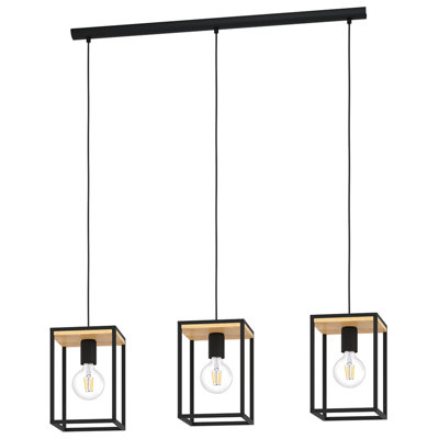 Luminaire suspendu linéaire 3 lumières Libertad