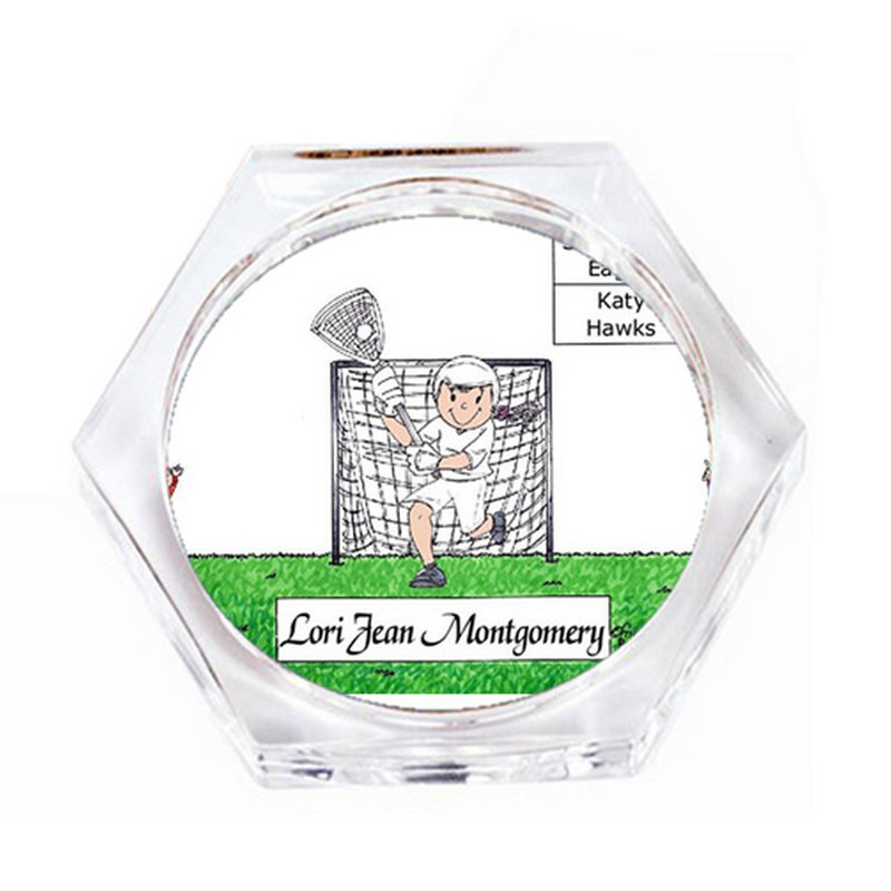 Sous-verre superbe pour le lacrosse le player