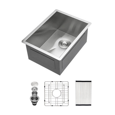 14'' L Single Bowl Stainless Steel Kitchen Sink