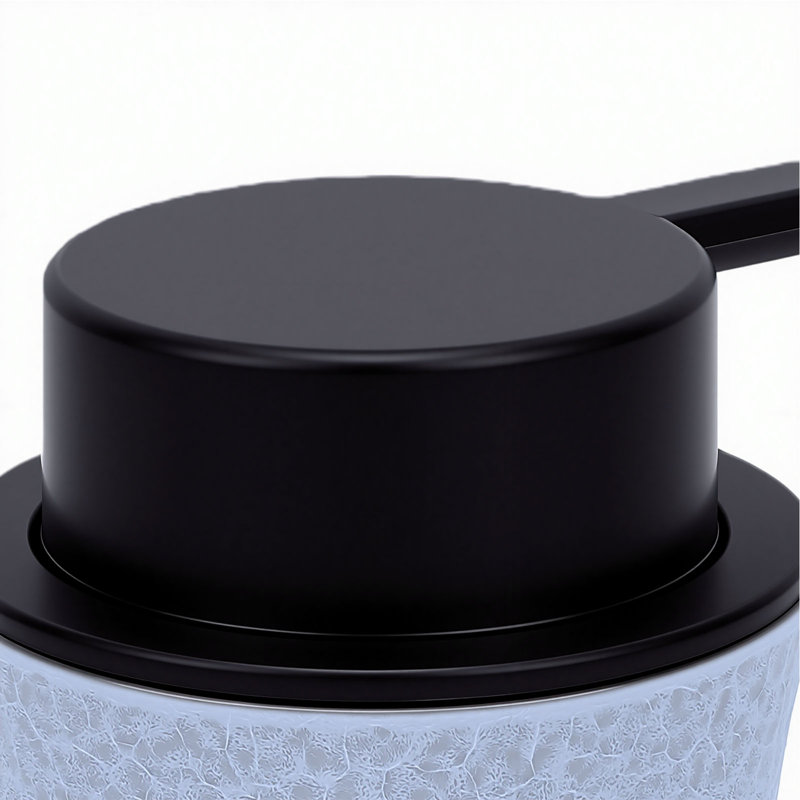 Coupelle à bougie multifonctionnelle de 300 ml en acier inoxydable avec couvercle à pompe moussante, bleu mat, pour décoration.