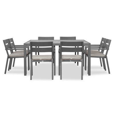 Vivant 8 - Person Patio Dining Set with Square Table , Cushions Included