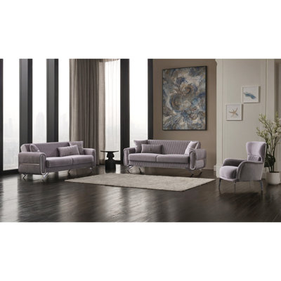 Martavion 4 - Piece Velvet Living Room Set by Everly Quinn