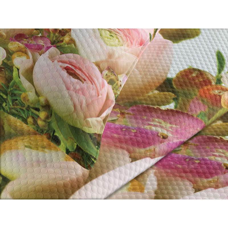 Ambesonne Butterfly Bedspread Blossoming, King Bedspread + 2 Standard Shams
