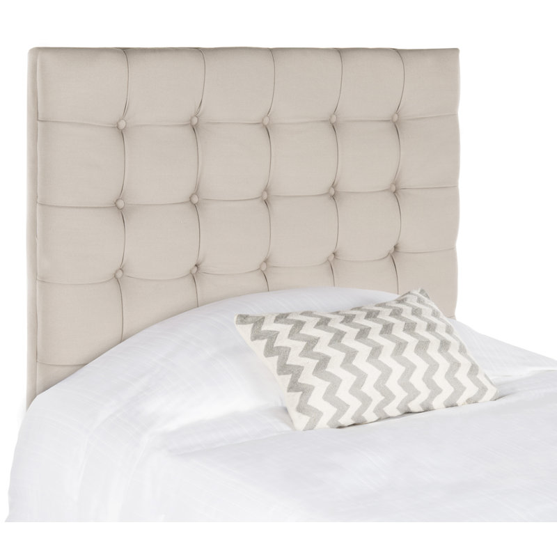 Upholstered Headboard, Beige Linen, Twin