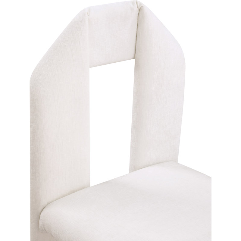 Bennett Upholstered Dining Chair, Cream Chenille Fabric