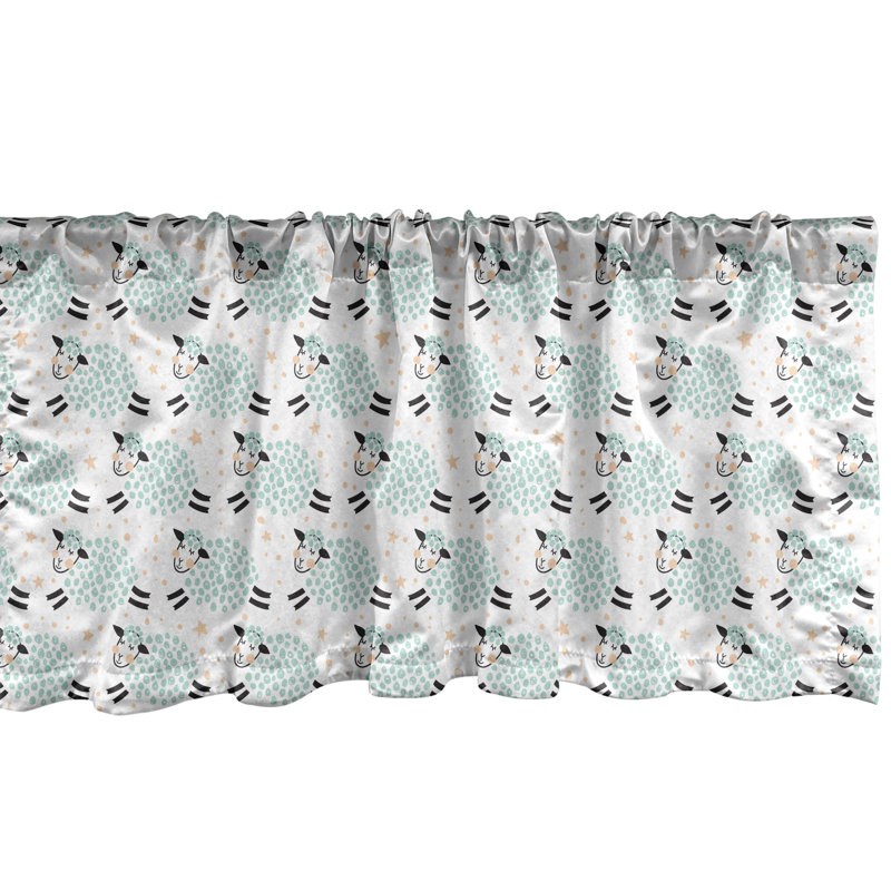 Boîte de 2 cantonnières Ambesonne Sheep Cantance Bedtime Story 99572, L 54 po x L 12 po