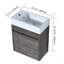 Meuble-lavabo mural flottant 18 po avec lavabo en résine et porte d'armoire à fermeture en douceur 18 po-125514967