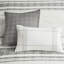 Literie 100% coton très grand - gris / blanc pour des nuits confortables 6 chambres chic