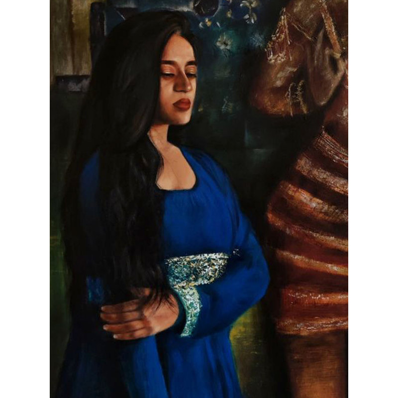 La beauté indienne - Femme | Acrylique sur toile | Par Shweta Rukme