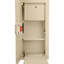 Coffre-fort de 0,82 pi³ beige - intérieur pratique avec compartiment verrouillable et trous de montage pré-percés à DEL pour installation facile