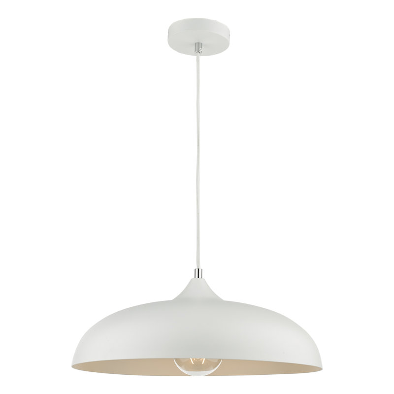 Calzada 1 - Light Dome Pendant, 45cm x 30 cm, White