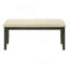 Banc, 44 po rectangulaire, salle à manger, vestibule, cuisine, couloir, rembourré, bois, tissu crème, bois massif gris, transitionnel